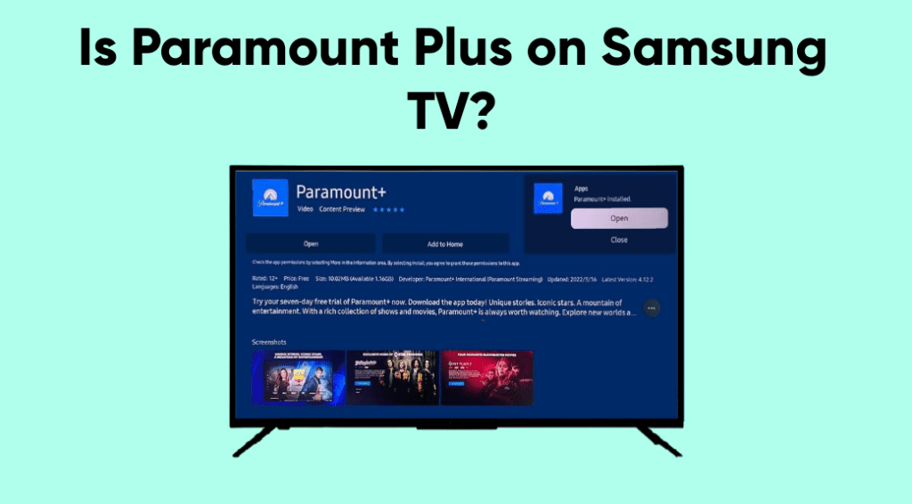 Is Paramount Plus on Samsung TV?